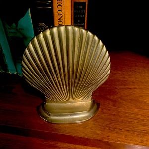 Brass Seashell Bookend